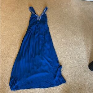 Gibson Blue Halter Maxi Sundress for Prom